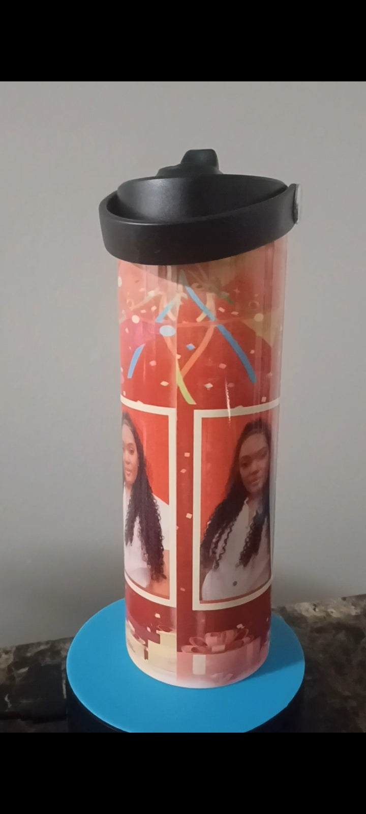 Tumbler with multiple photos
