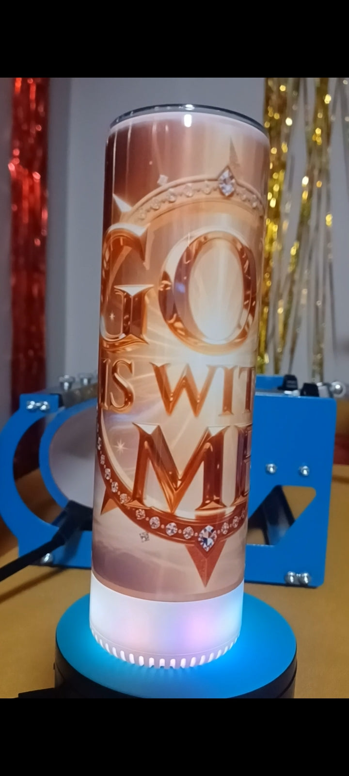 Tumbler with Bluetooth speaker