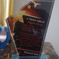 Honor plaque crystal