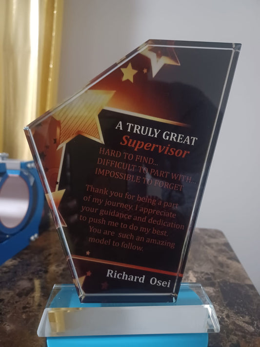 Honor plaque crystal